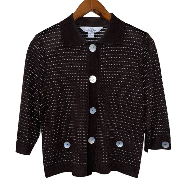 Arnold Palmer Acrylic Knit Cardigan, Made in USA, Men's M size Oron Acrylic Beige type Vintage Second Hand